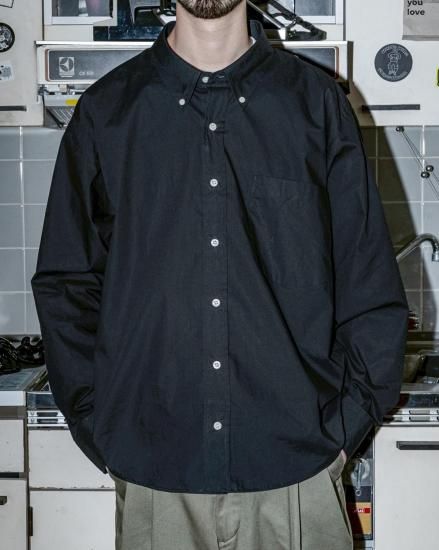 DEAD STOCK 2000s UK General Service Standard Utility L/S Shirt / BLACK
