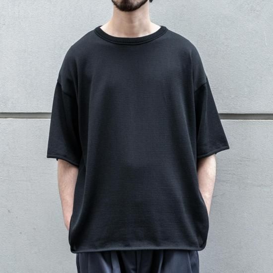 Oversized Rayon Knit T-Shirt / Made in Japan / Black