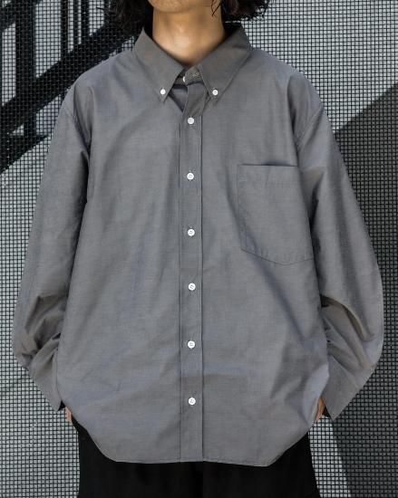 DEAD STOCK 2000s UK General Service Standard Utility L/S Shirt / CHARCOAL GRAY