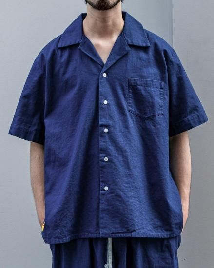 翷 PURPOSE SMOCK SHIRTS / BLUE LINEN