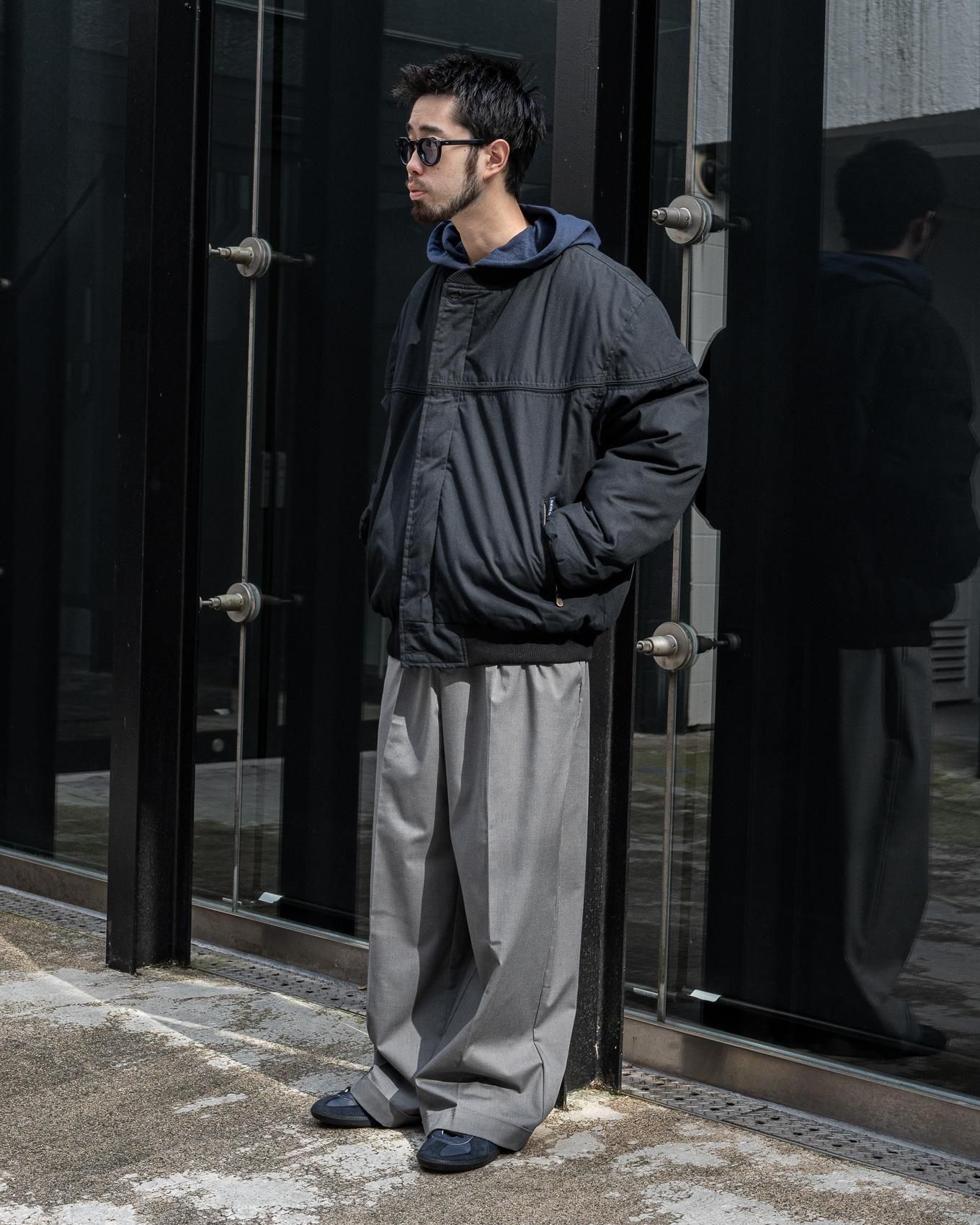 U.S Derby Black Padded Wide Bomber Jacket / Water Resistant Fabric