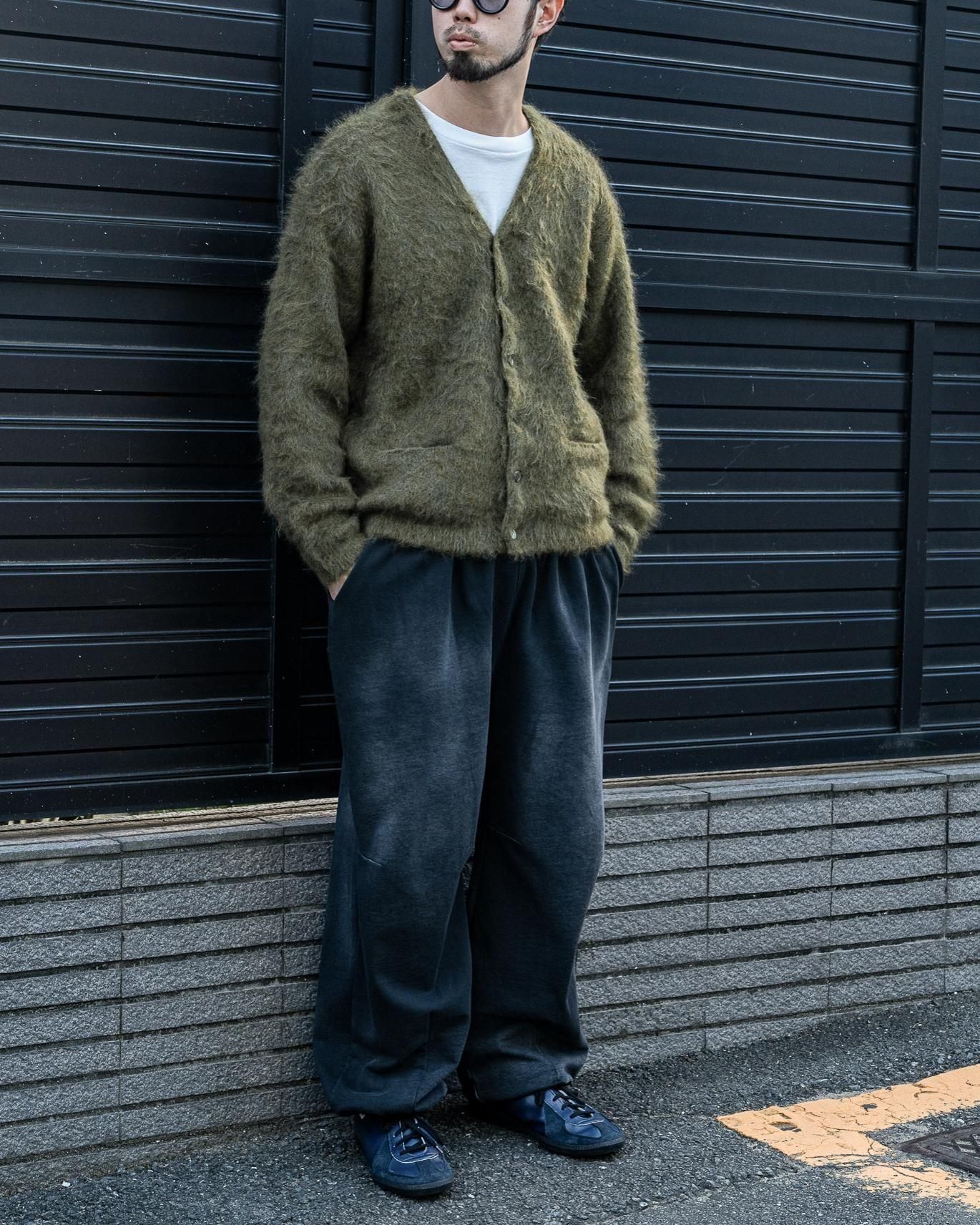 A.R.P.® Premium Classic Mohair Cardigan W/ Pocket Olive - TEENAGER