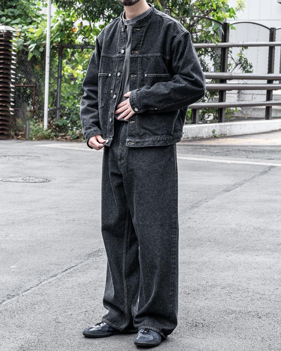 STABILIZER GNZ WAISTOVERALL 13.5oz Selvedge Charcoal Black Denim