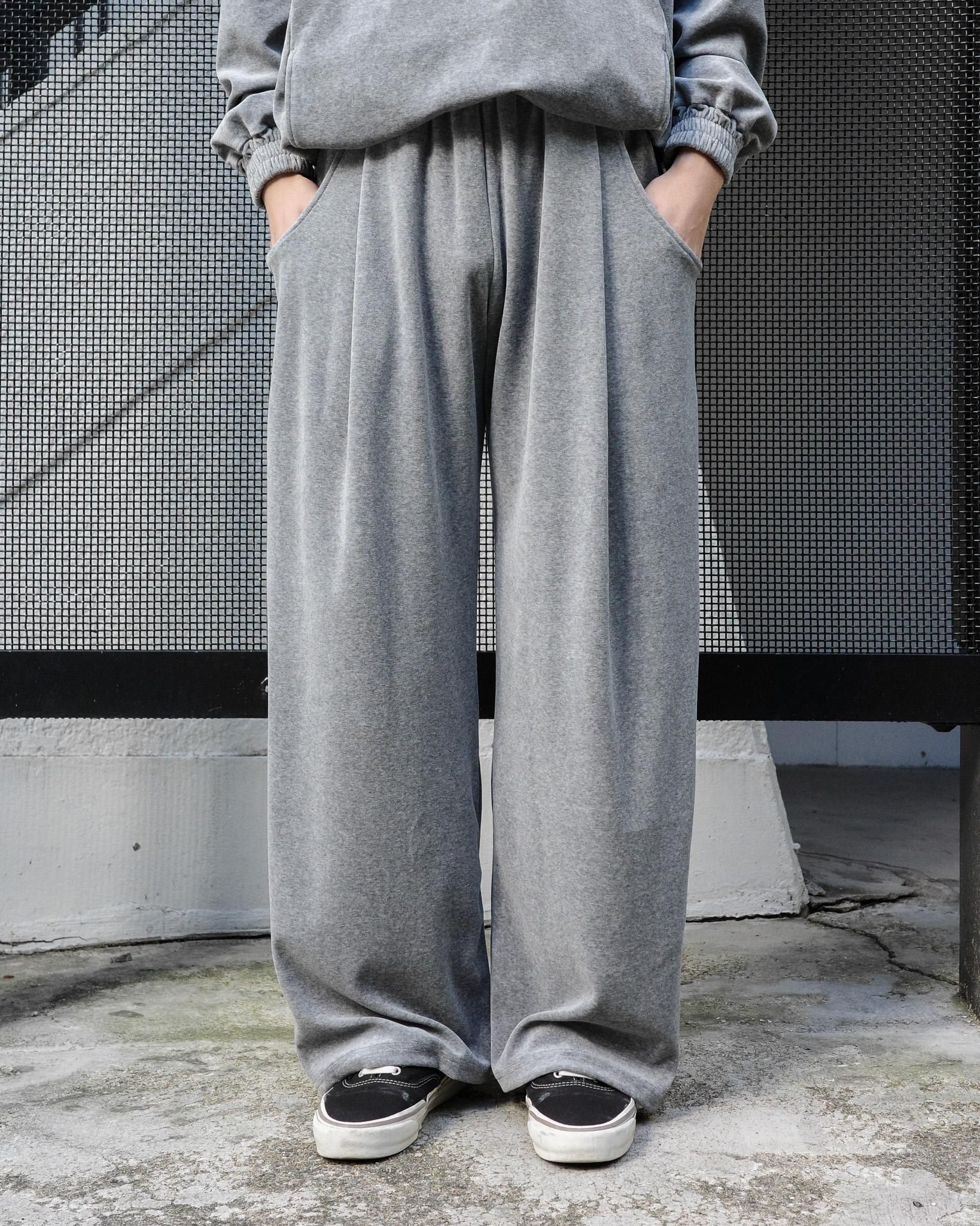 ANDER VELOUR TUCK PANTS / HEATHER - TEENAGER Online Store