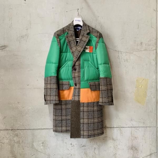 JUNYA WATANABE COMME des GARCONS ジュンヤワタナベ コムデギャルソン 12AW ウール レザー コーデュロイ スラックス トラウザーパンツ シンチバック付き ボタンフライ ブラウン WJ-P010