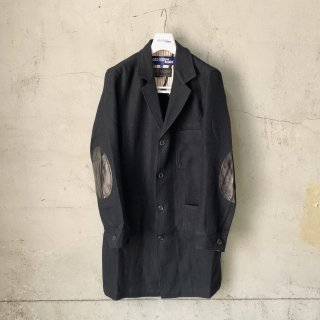 JUNYA WATANABE COMME des GARCONS MAN×HERVIER　PRODUCTIONS　ウール麻ツイル縮絨×牛革　コート