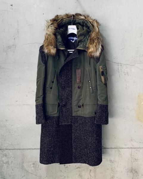 Junya Watanabe Check Print Mods Coat