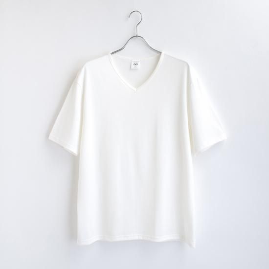 ڻۡZan;p T  V neck - WHITE