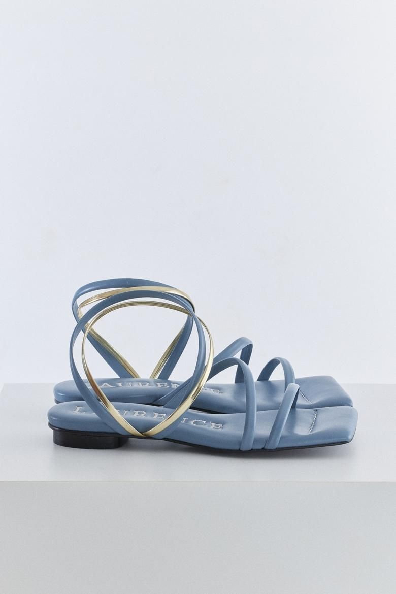 TUBE FLAT SANDAL(SMOKE BLUE)