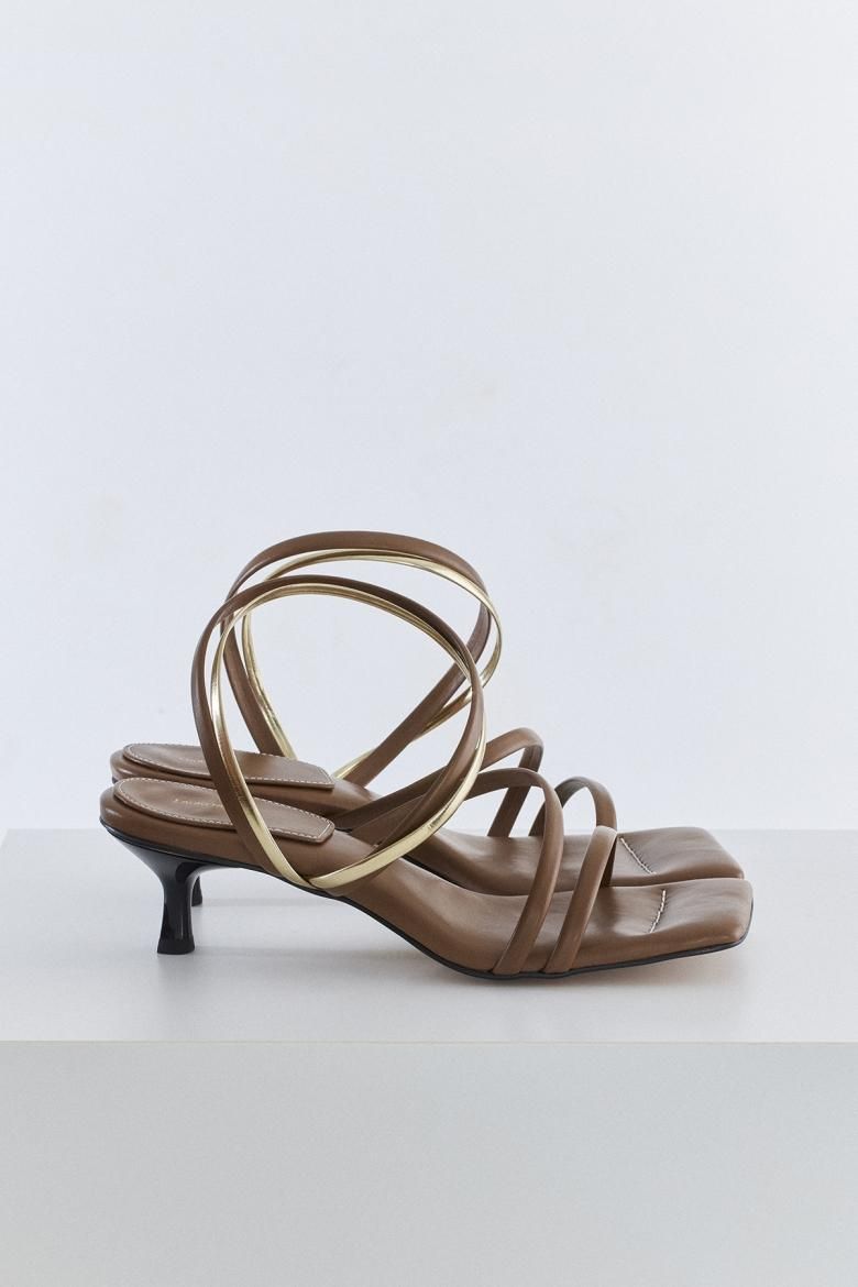TUBE HEEL SANDAL(NUTS)