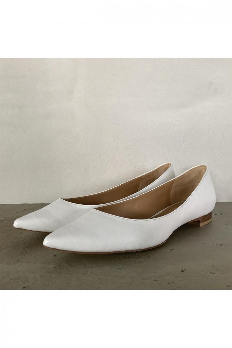 sample)THE FLAT POINTED / SIZE 38(WHITE)