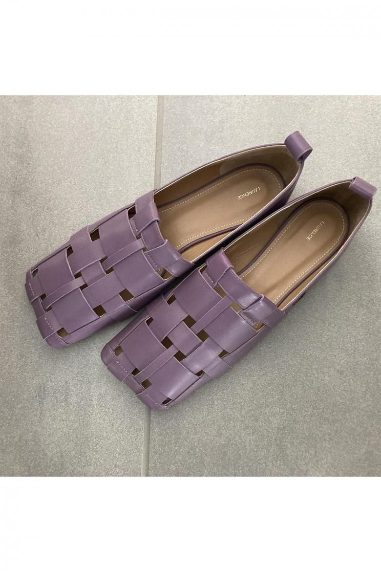 sample)AL/MESH VAMP / SIZE 38(PURPLE) 