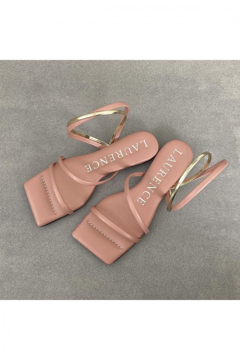 sample)TUBE FLAT SANDAL / SIZE 38(S.PINK)