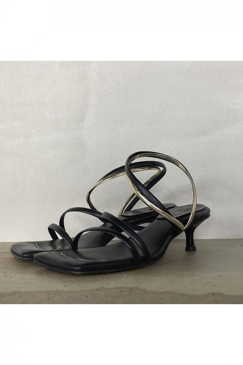 sample)TUBE HEEL SANDAL / SIZE 38(BLACK_1) 