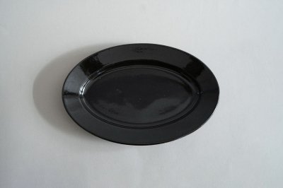 郡司製陶所 - オーバル皿・小〈黒〉