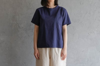 SEEP - コットンガーゼ半袖ポケットTシャツ〈コン〉