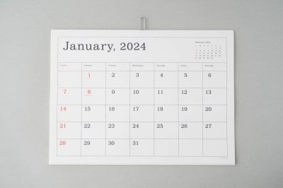 葛西薫 - 2024年カレンダー 〈罫線あり〉　