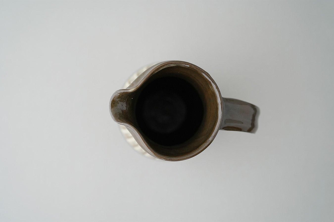 小鹿田焼 / 黒木昌伸窯 - 7寸ピッチャー〈白・刷毛目〉 - THE STABLES