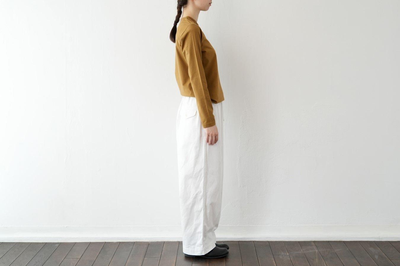 ゴーシュ - スレンヘリンボンワイドパンツ〈ホワイト〉 - THE STABLES