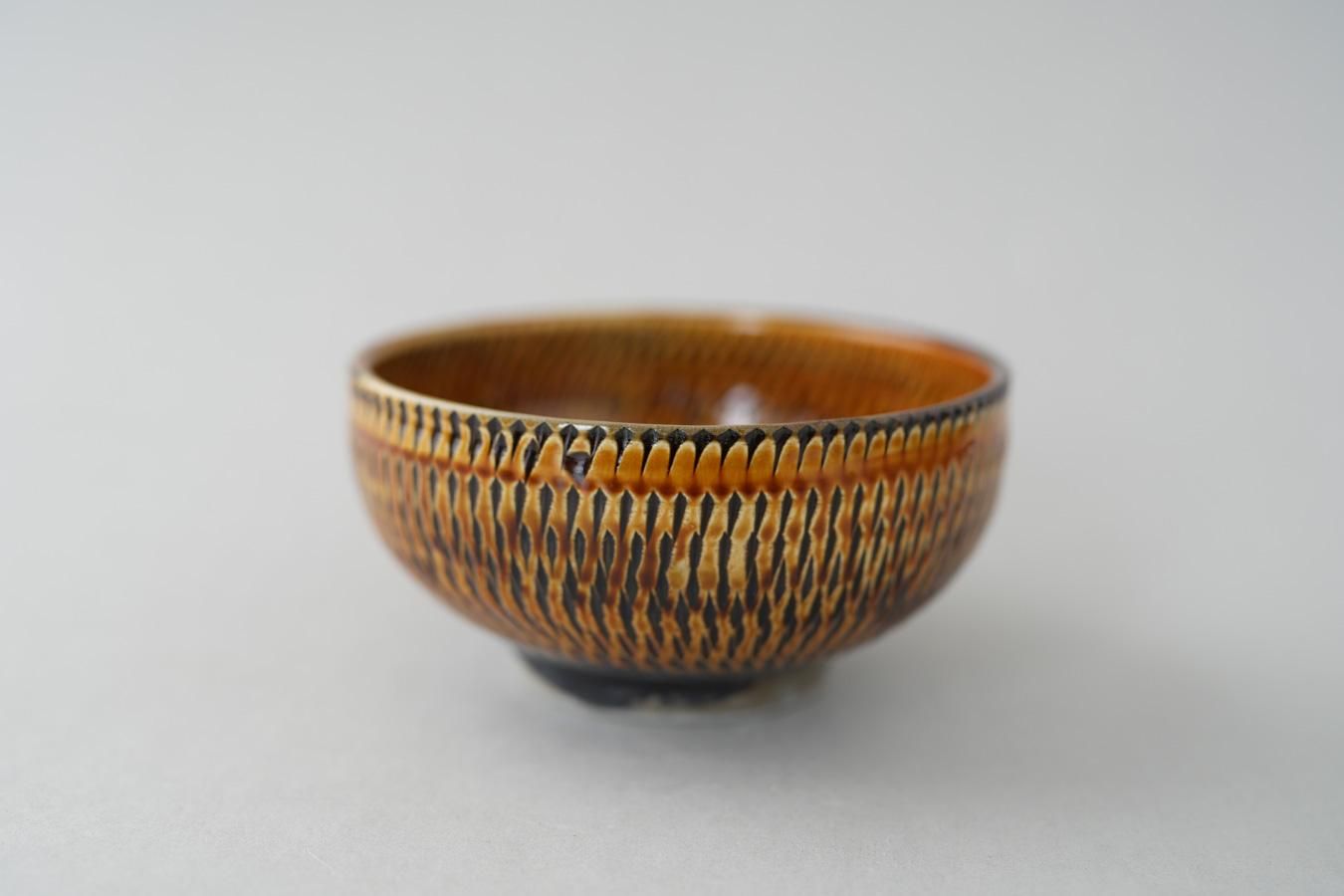 小鹿田焼 / 黒木昌伸窯 - 5寸切立鉢〈飴・飛鉋〉 - THE STABLES