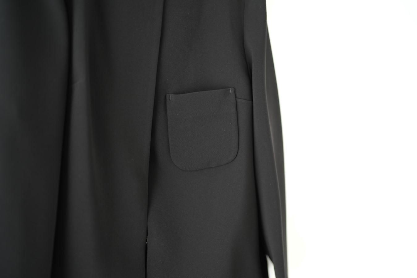 美品　Theory　ノーカラージャケット　ブラック　ストレッチ　2 ゴーシュ - ストレッチブラックノーカラージャケット〈ブラック