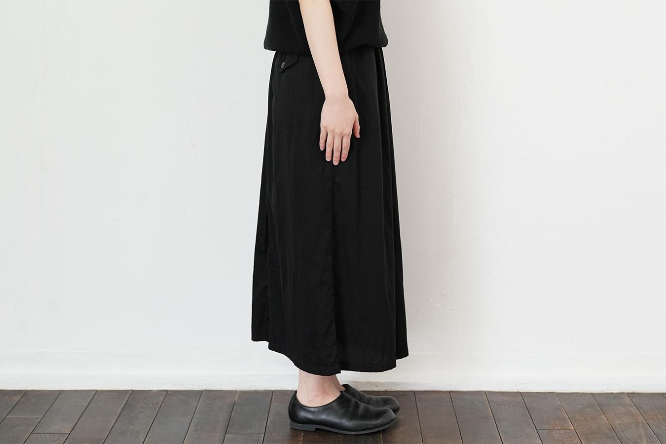 【THE ROW】Saul コットンシルク ロングスカート ブラック THE ROW - Saul long skirt | Leam Roma - Luxury Shopping Online