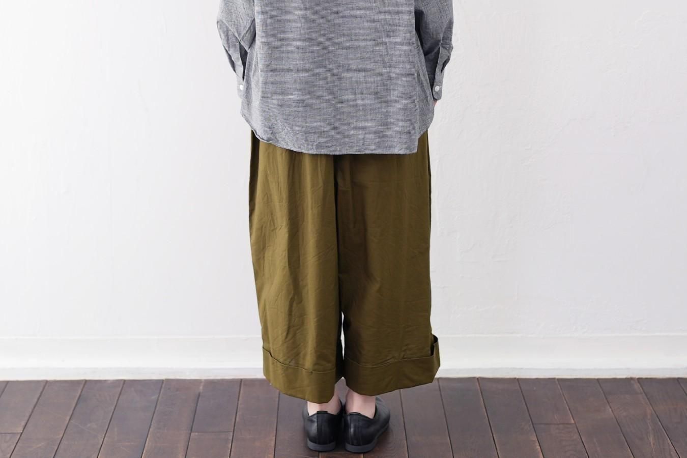 値下げ【美品】ゴーシュ リネンコットンドビー 8分丈ワイドパンツ 166748599.jpg?cmsp_timestamp=