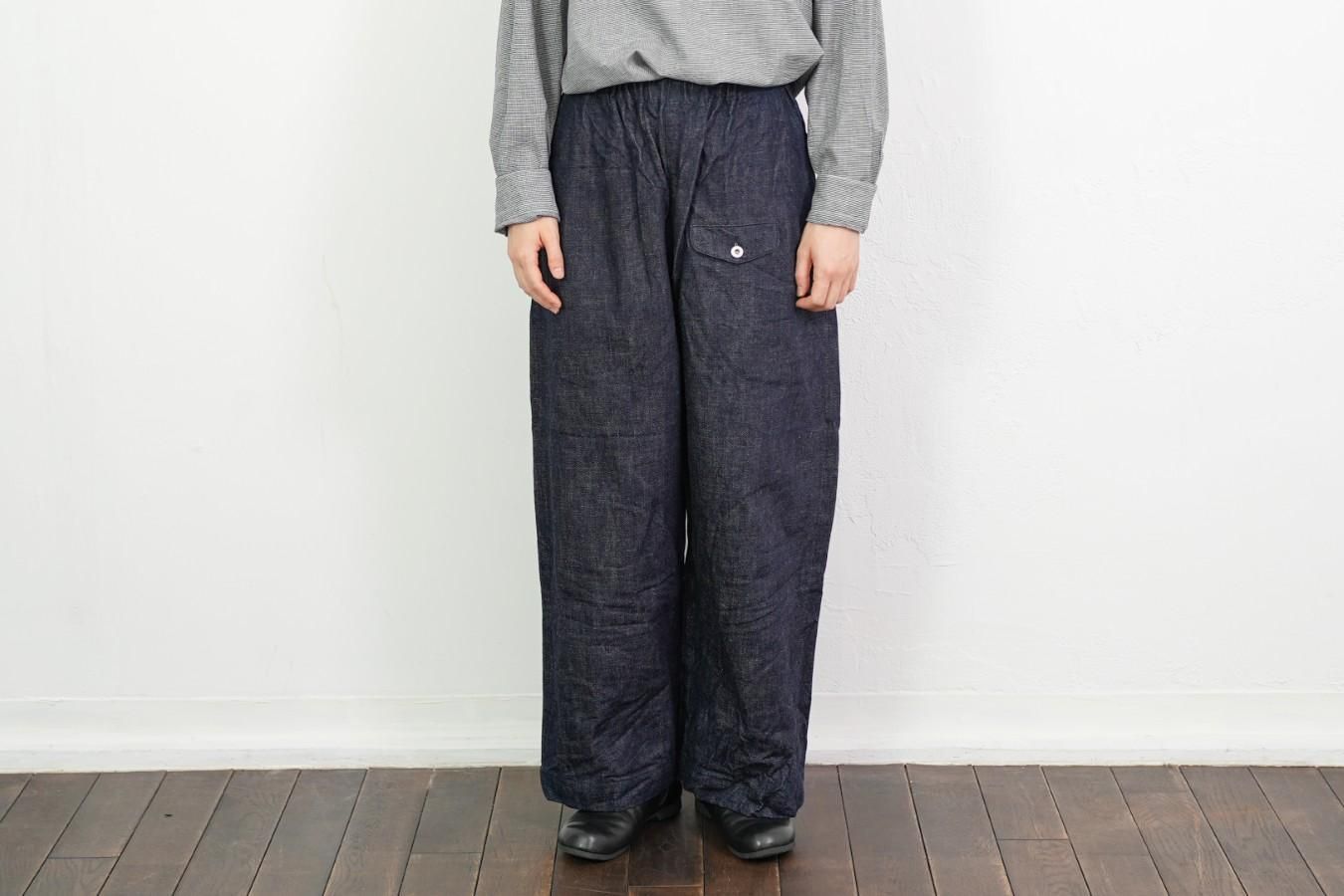 ゴーシュ - セルベッチデニムワイドパンツ〈ネイビー〉 - THE