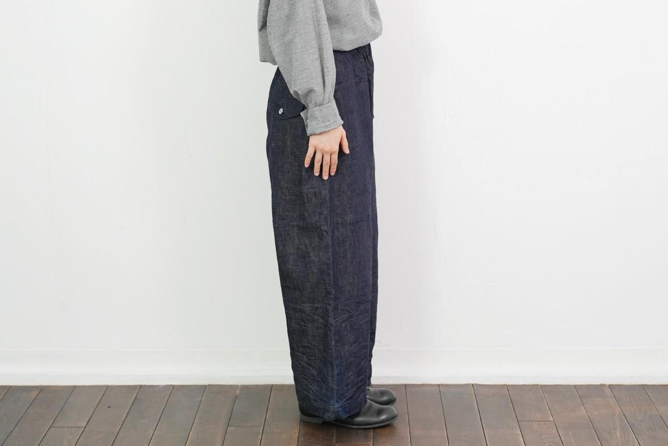 ゴーシュ - セルベッチデニムワイドパンツ〈ネイビー〉 - THE STABLES