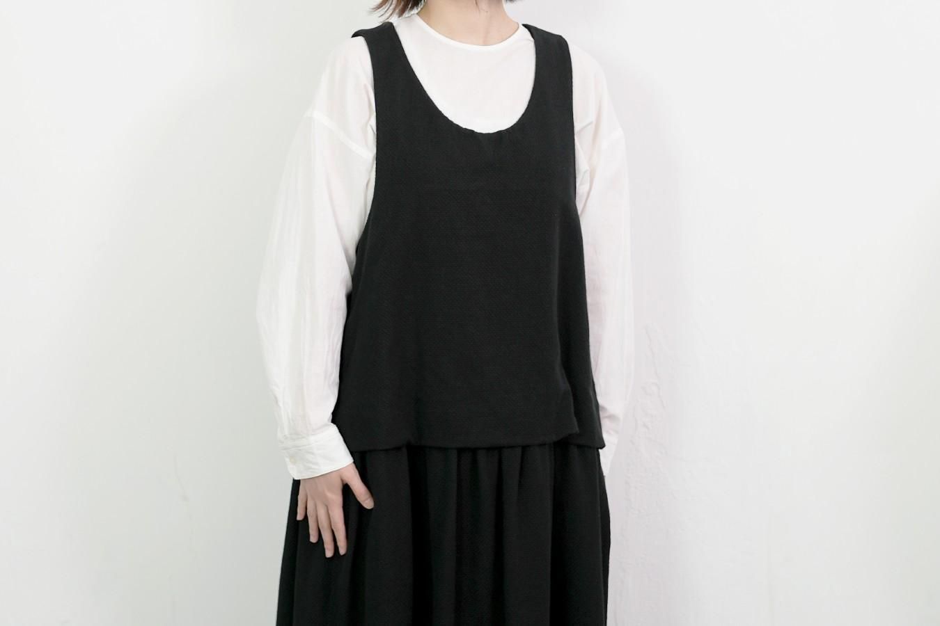 ゴーシュ - コットンドビーノースリーブワンピース〈ブラック〉 - THE