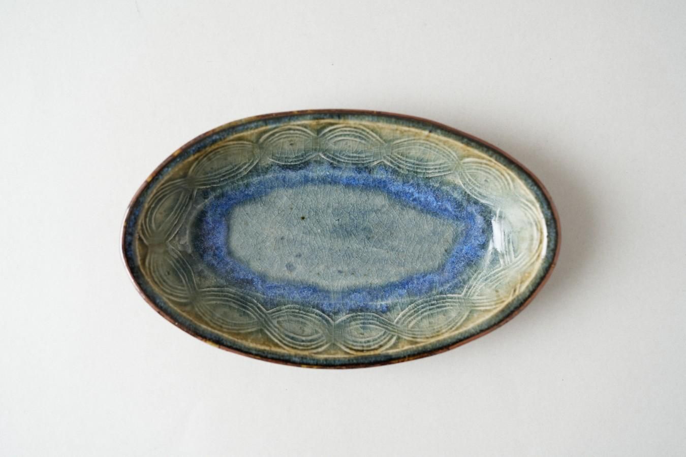 窯　中鉢L 中嶋窯 - 楕円鉢〈呉須・縄B〉 - THE STABLES online shop