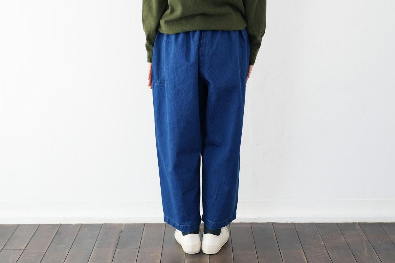 homspun - デニムギャザーパンツM丈〈ブリーチブルー〉 - THE STABLES