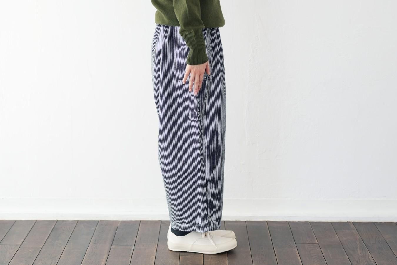 homspun - デニムギャザーパンツ〈ヒッコリーストライプ〉 - THE