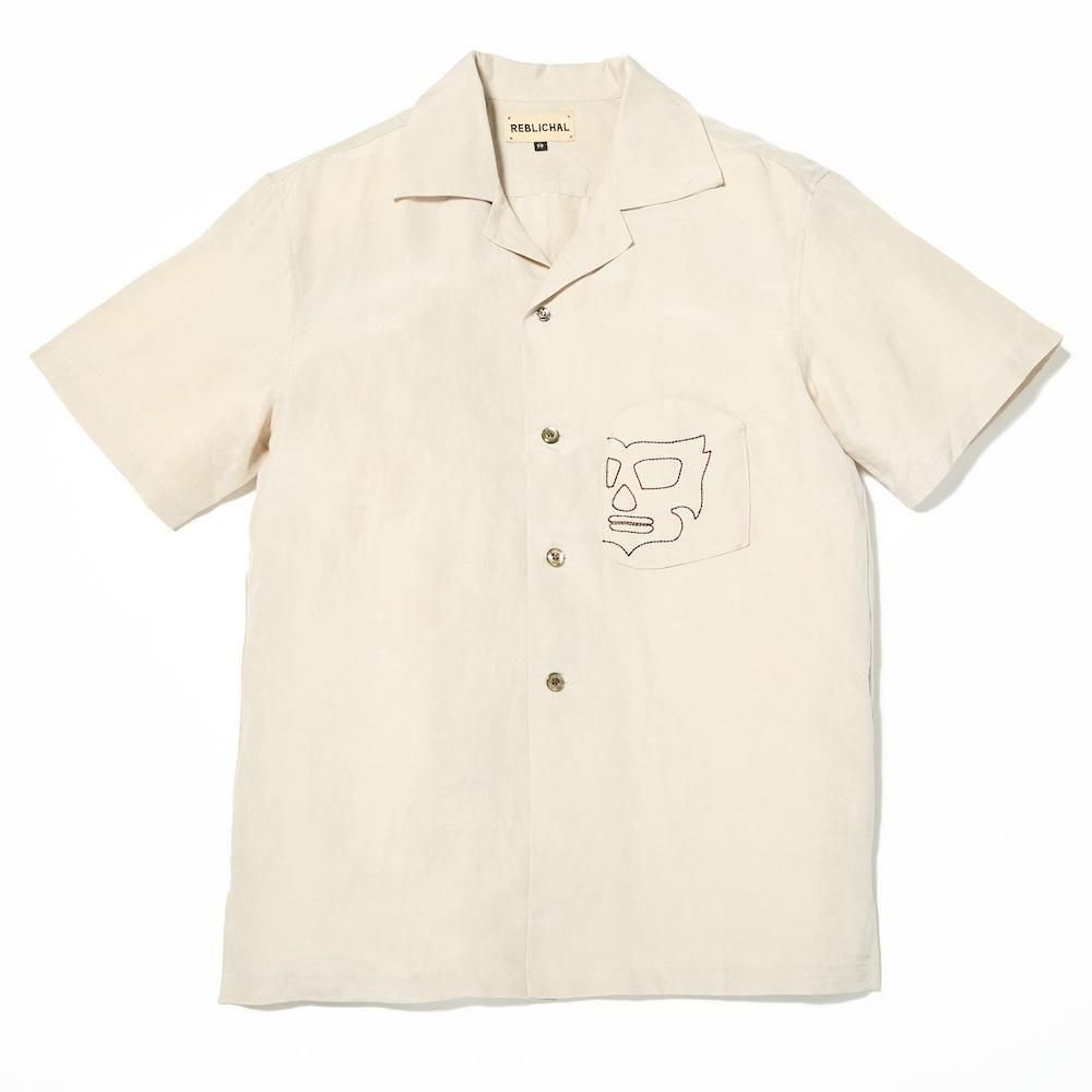 Sashiko embroidery Lucha Mask Shirt