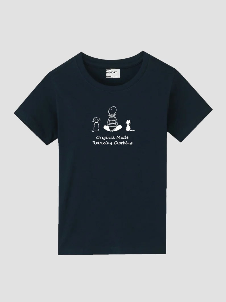 ふるさと納税 鎌倉市 【KEYMEMORY鎌倉】TIMEイラストTシャツ　NAVY　サイズ0 KEYMEMORY鎌倉】TIMEイラストTシャツ NAVY サイズ0 | 神奈川県