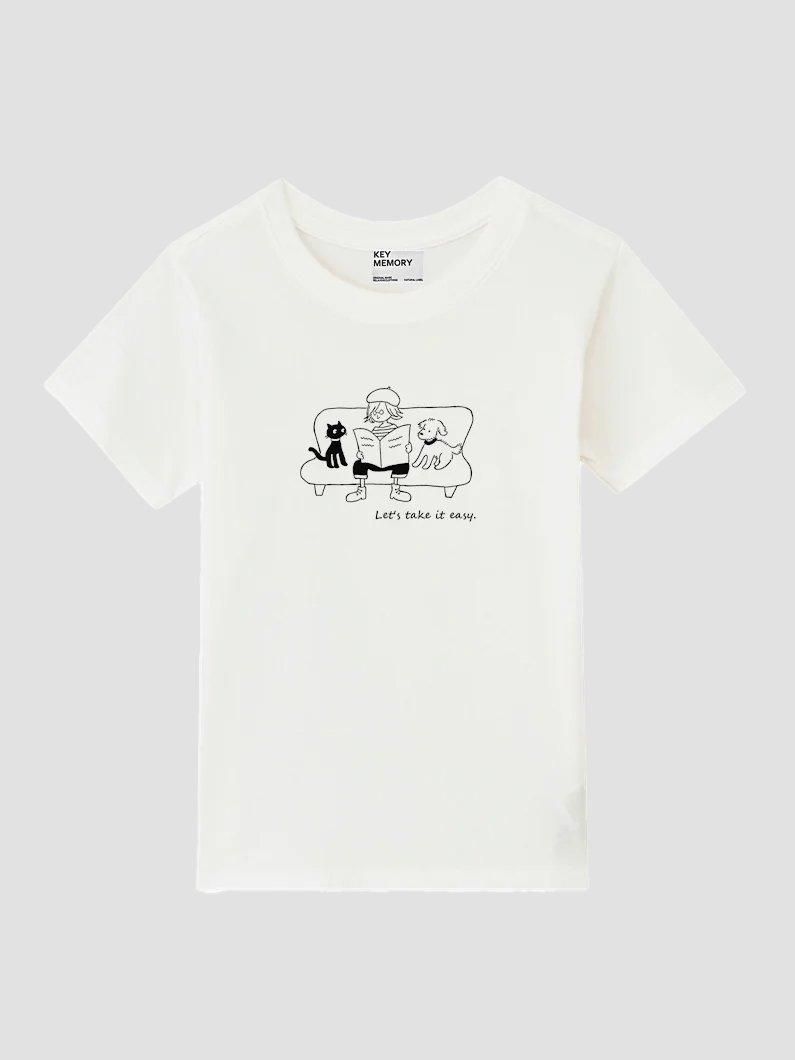 イラストtシャツ ホワイト 鎌倉ブランド Key Memory