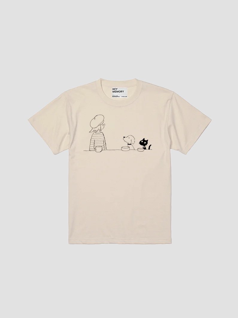ふるさと納税 鎌倉市 【KEYMEMORY鎌倉】TIMEイラストTシャツ　WHITE　サイズ3 3》【KEYMEMORY鎌倉】TIMEイラストTシャツWHITE / 神奈川県鎌倉