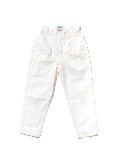 Tapered tack pants WHITE