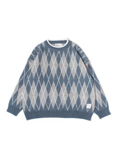 Argyle sweater BLUE