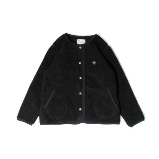 Boa collarless jacket BLACK