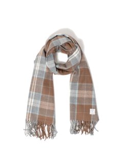 Check scarf BROWN