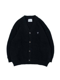 Loose knit cardigan BLACK