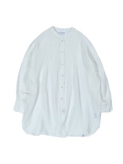 Pintuck gauze shirt WHITE