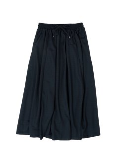 Cool touch gather skirt BLACK