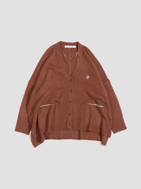 Wide cardigan BROWN