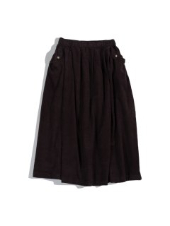 Corduroy tuck skirt BROWN