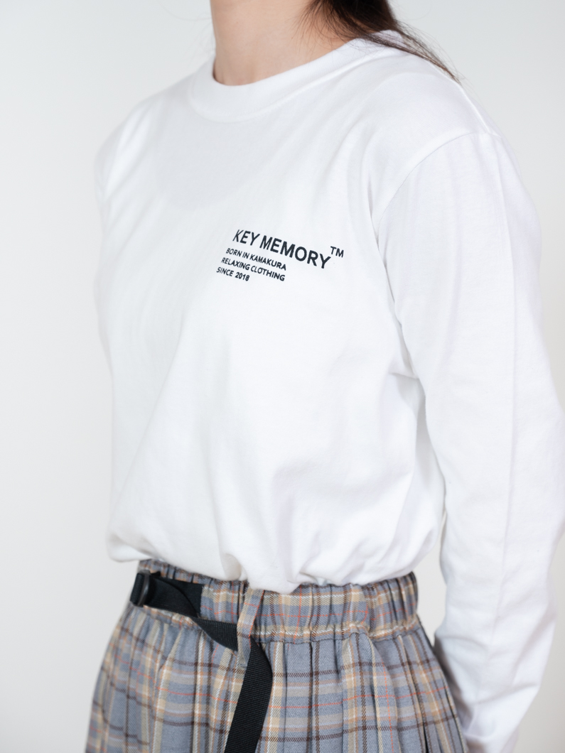 TM long T-shirts WHITE | 鎌倉生まれKEY MEMORYの新作ロゴ長袖 TM long T-shirts WHITE | 鎌倉生まれKEY MEMORYの新作ロゴ長袖