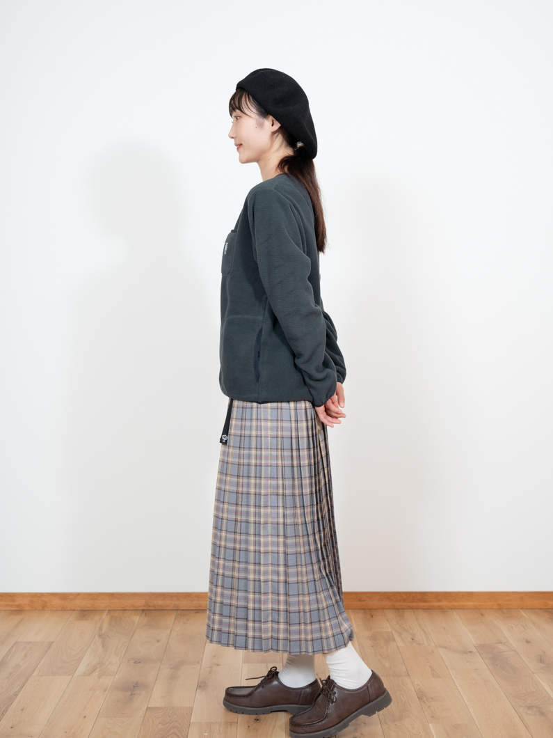 Climbing check skirt GRAY | 鎌倉生まれのKEYMEMORY（キーメモリー