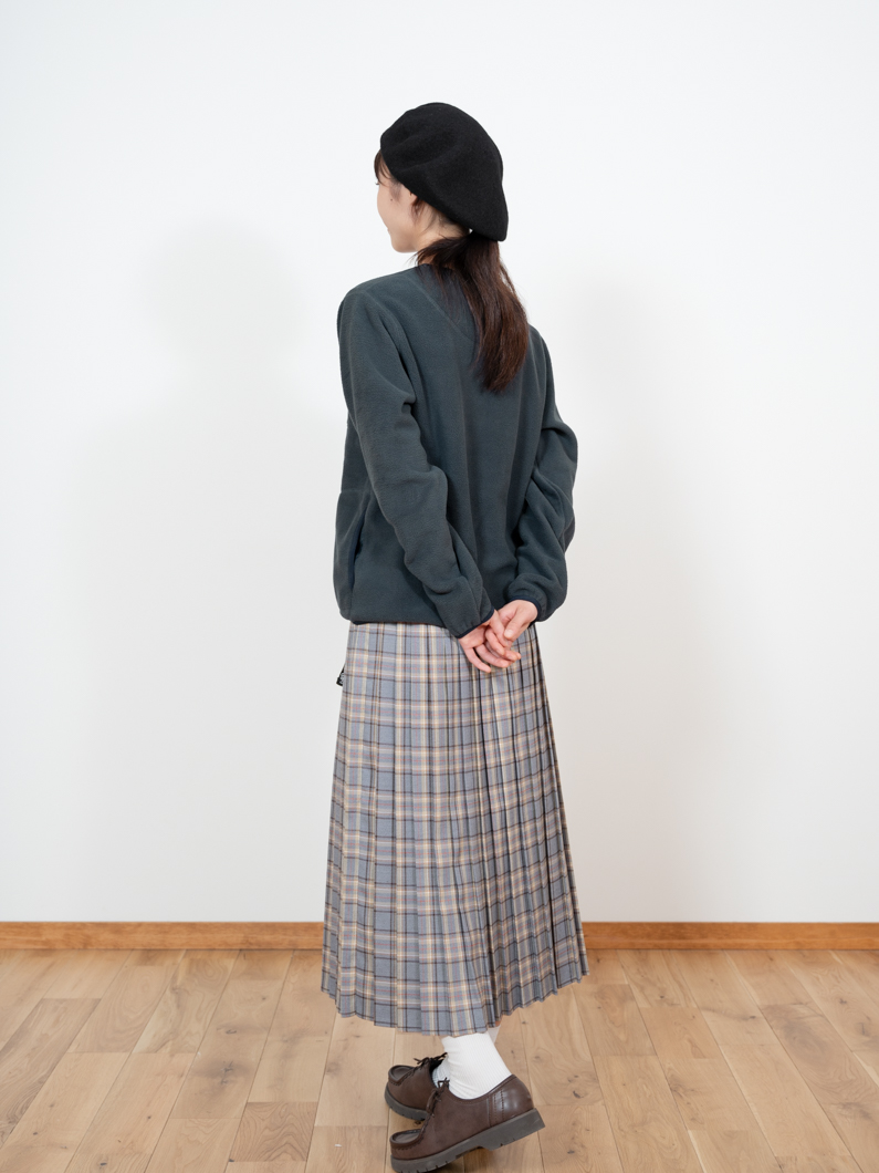 Climbing check skirt GRAY | 鎌倉生まれのKEYMEMORY（キーメモリー