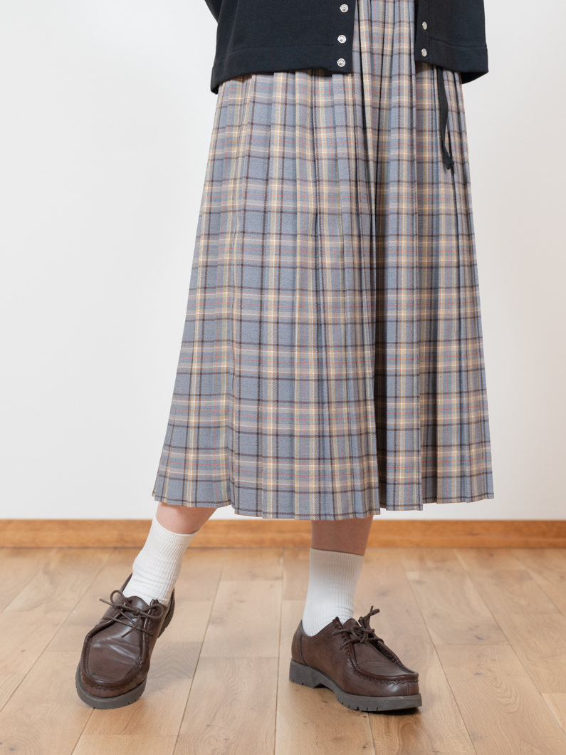 Climbing check skirt GRAY | 鎌倉生まれのKEYMEMORY（キーメモリー